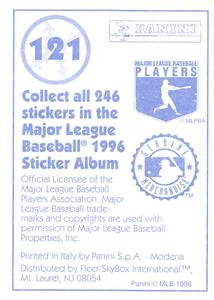 1996 Panini Stickers #121 Albert Belle Back