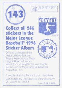 1996 Panini Stickers #143 Travis Fryman Back