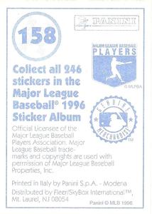 1996 Panini Stickers #158 David Cone Back