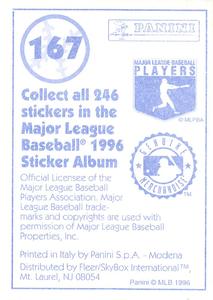 1996 Panini Stickers #167 Alex Fernandez Back
