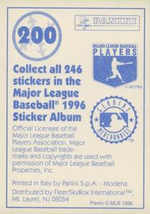 1996 Panini Stickers #200 Kirby Puckett Back