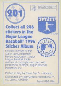 1996 Panini Stickers #201 Marty Cordova Back