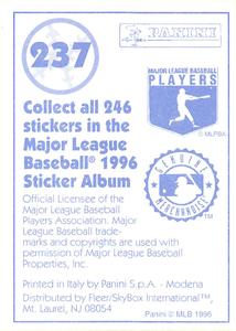 1996 Panini Stickers #237 Dean Palmer Back