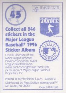 1996 Panini Stickers #45 Chicago Cubs Team Logo Back