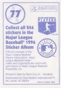 1996 Panini Stickers #77 St. Louis Cardinals Team Logo Back