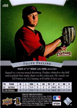 2008 Upper Deck Timeline #188 Felipe Paulino Back