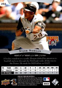 2008 Upper Deck Timeline #202 Nyjer Morgan Back