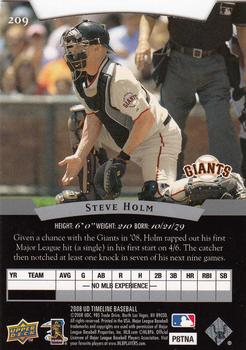 2008 Upper Deck Timeline #209 Steve Holm Back