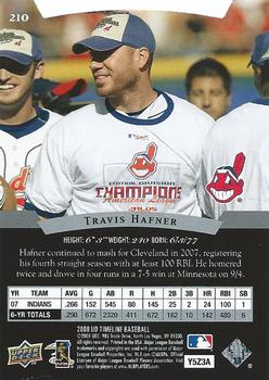 2008 Upper Deck Timeline #210 Travis Hafner Back