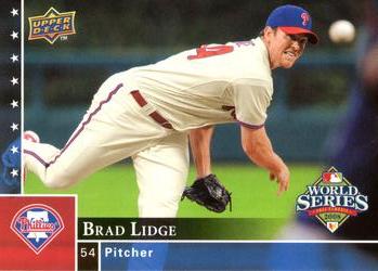 2008 Upper Deck World Series Philadelphia Phillies Box Set #PP-10 Brad Lidge Front