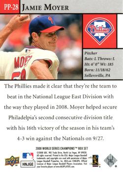 2008 Upper Deck World Series Philadelphia Phillies Box Set #PP-28 Jamie Moyer Back