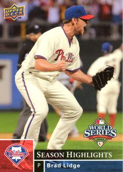 2008 Upper Deck World Series Philadelphia Phillies Box Set #PP-29 Brad Lidge Front