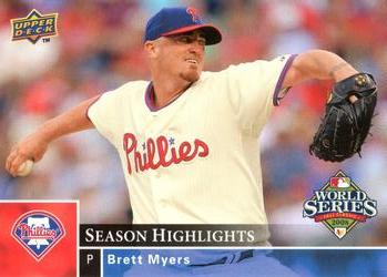 2008 Upper Deck World Series Philadelphia Phillies Box Set #PP-30 Brett Myers Front