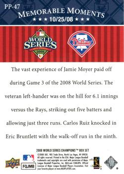 2008 Upper Deck World Series Philadelphia Phillies Box Set #PP-47 Jamie Moyer Back