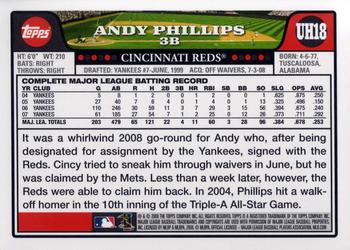 2008 Topps Updates & Highlights #UH18 Andy Phillips Back