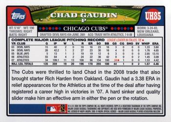 2008 Topps Updates & Highlights #UH85 Chad Gaudin Back