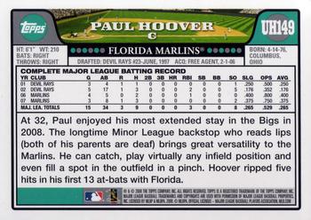2008 Topps Updates & Highlights #UH149 Paul Hoover Back