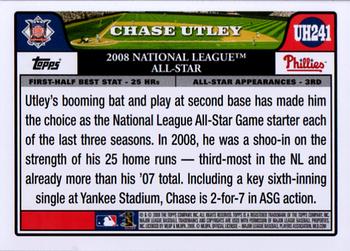 2008 Topps Updates & Highlights #UH241 Chase Utley Back