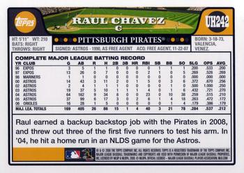 2008 Topps Updates & Highlights #UH242 Raul Chavez Back