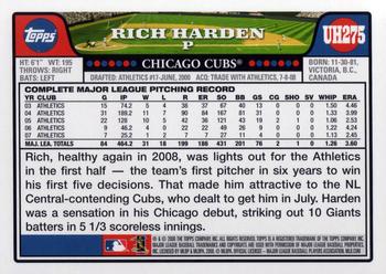 2008 Topps Updates & Highlights #UH275 Rich Harden Back