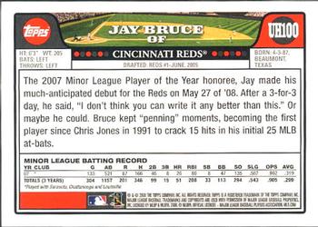 2008 Topps Updates & Highlights #UH100 Jay Bruce Back