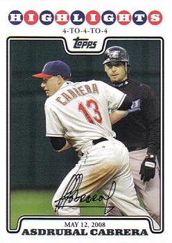 2008 Topps Updates & Highlights #UH161 Asdrubal Cabrera Front