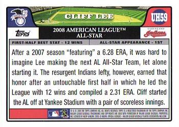 2008 Topps Updates & Highlights #UH59 Cliff Lee Back