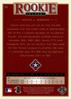 1997 Collector's Choice #12 Kevin L. Brown Back