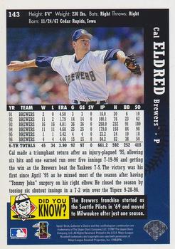1997 Collector's Choice #143 Cal Eldred Back