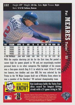 1997 Collector's Choice #157 Pat Meares Back