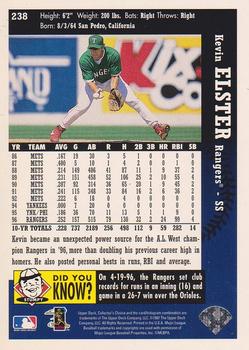 1997 Collector's Choice #238 Kevin Elster Back