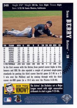 1997 Collector's Choice #348 Sean Berry Back