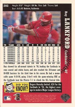 1997 Collector's Choice #202 Ray Lankford Back