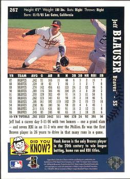 1997 Collector's Choice #267 Jeff Blauser Back