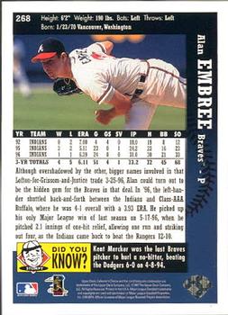 1997 Collector's Choice #268 Alan Embree Back
