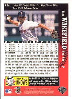 1997 Collector's Choice #284 Tim Wakefield Back