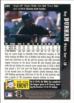 1997 Collector's Choice #295 Ray Durham Back
