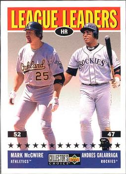 1997 Collector's Choice #57 Andres Galarraga / Mark McGwire Front