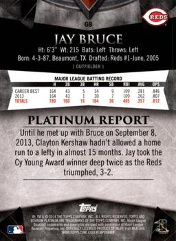 2014 Bowman Platinum #68 Jay Bruce Back