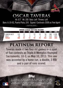 2014 Bowman Platinum #96 Oscar Taveras Back