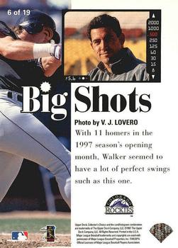 1997 Collector's Choice - Big Shots #6 Larry Walker Back