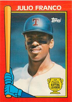 1989 Topps - Batting Leaders #14 Julio Franco Front
