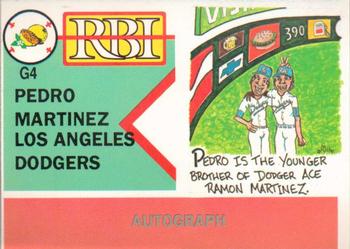 1992 RBI Magazine Grapefruit League #G4 Pedro Martinez Back