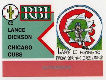 1992 RBI Magazine Cactus League #C2 Lance Dickson Back