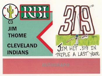 1992 RBI Magazine Cactus League #C3 Jim Thome Back
