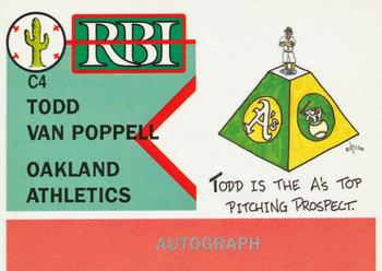 1992 RBI Magazine Cactus League #C4 Todd Van Poppel Back