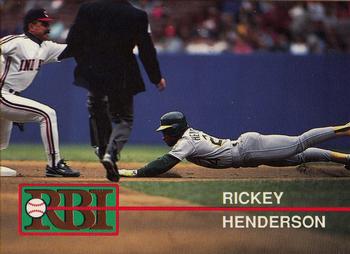 1992 RBI Magazine Cactus League #C9 Rickey Henderson Front