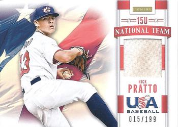 2013 Panini USA Baseball - 15U National Team Jerseys #12 Nick Pratto Front