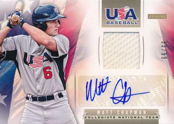 2013 Panini USA Baseball - Collegiate National Team Jersey Signatures #6 Matt Chapman Front
