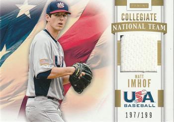 2013 Panini USA Baseball - Collegiate National Team Jerseys #14 Matt Imhof Front